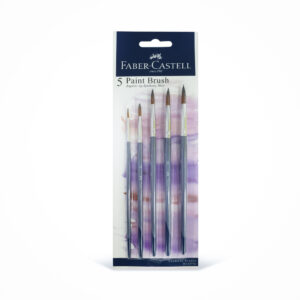 FABER-CASTELL SYNTHETIC ROUND BRUSHES ASSTD BLISTER SET OF 5