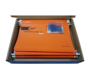 ELFEN 927 DELUXE SUSPENSION FOLDER FULLSCAPE SIZE PACK OF 50 PIECES COLOUR ORANGE