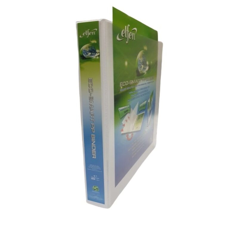 ELFEN 9225D PVC Ring Binder Eco-smart 2 Rings 1″ Inch Spine Width Colour White