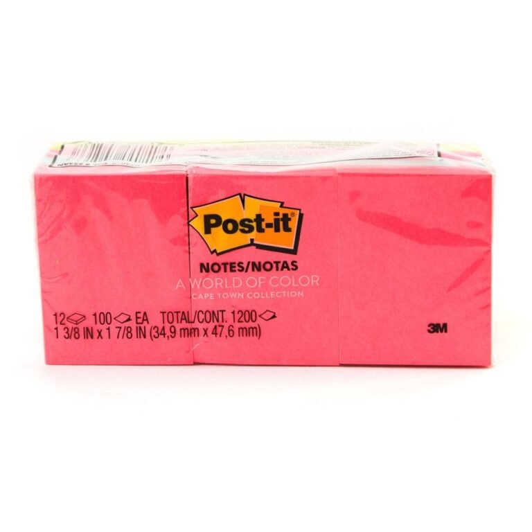 3M 653AN Post-it Neon Colours 12 Pads