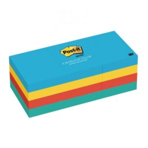 3M 653-AU POST-IT ULTRA COLOURS 12 PADS