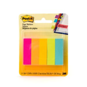 3M 670-5AN POST-IT PAGE MARKERS NEON COLOURS