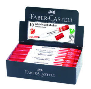 FC WHITEBOARD MARKER BULLET BOX OF 10PC RED