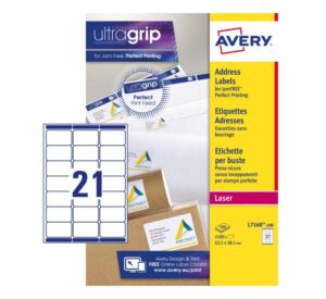 ADDRESS LABELS L7161-100 WITH ULTRAGRIP AND QUICKPEEL TECHNOLOGY, 63.5 X 46.6 MM, 18 LABELS PER SHEET, 100 SHEETS IN A PACK