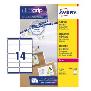 PARCEL LABELS L7166-100 WITH ULTRAGRIP TECHNOLOGY, 99.1 X 93.1 MM, 6 LABELS PER SHEET, 100 SHEETS IN A PACK
