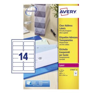 MINI LASER LABELS, L7651-100, 38X21MM WHITE, 65 LABELS PER SHEET, 100 SHEETS IN A PACK