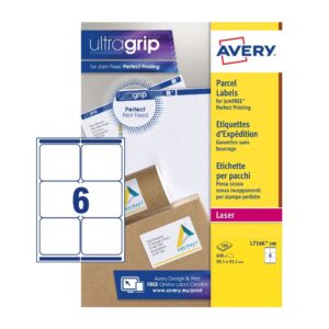 PARCEL LABELS L7165-100 WITH ULTRAGRIP TECHNOLOGY, 99.1 X 67.7 MM, 8 LABELS PER SHEET, 100 SHEETS IN A PACK