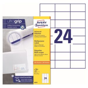AVERY MULTIPURPOSE LABELS 3483, 105 X 148 MM, 4 LABELS PER SHEET, 100 SHEETS IN A PACK, FOR ALL PRINTERS