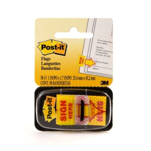 3M 680-9 POST-IT SIGN HERE TAPE FLAG 1X1.7