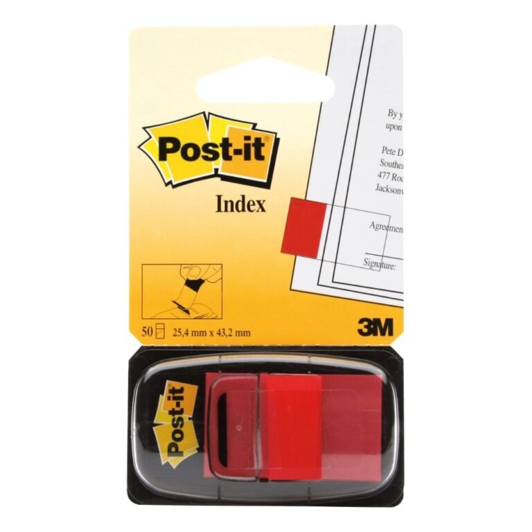 3M 680 1 Post-it Flags – Red 1″ X 1.7″, 50 Sheets