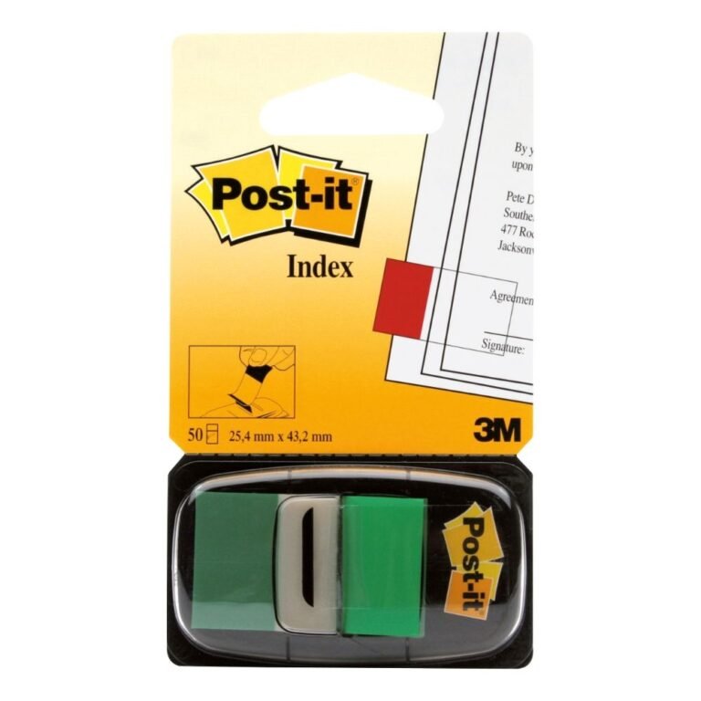 3M 680 3 Post-it Flags-green 1″X1.7″, 50 Sheets