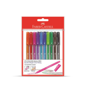 FABER-CASTELL CX BP 0.7MM POLY BAG OF 10PC ASST