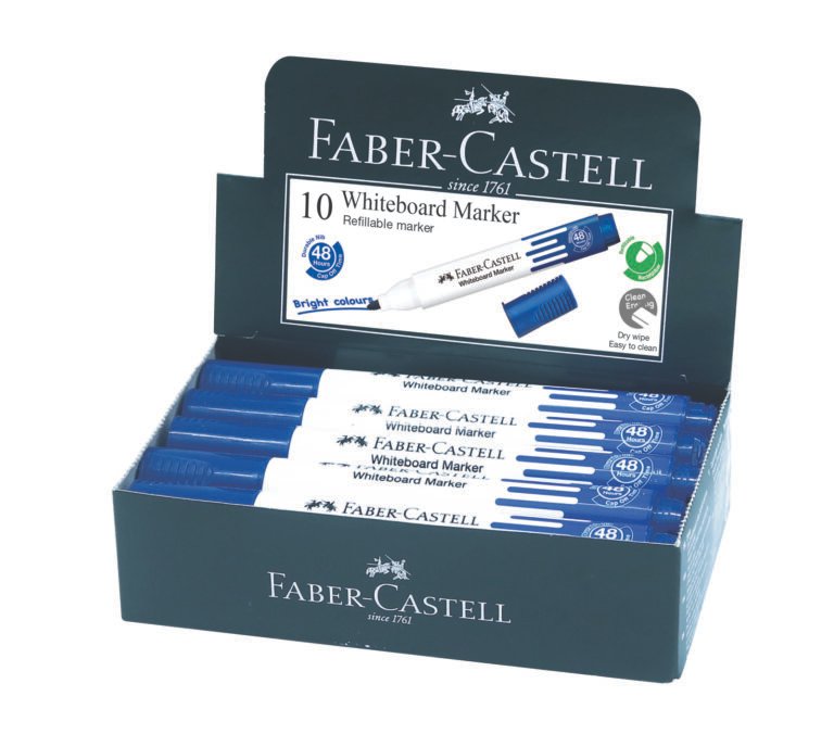 Faber-Castell WHITEBOARD MARKER BULLET BOX OF 10PC BLUE