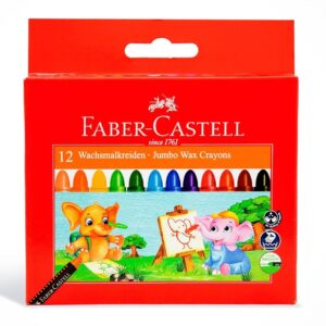 Faber-Castell Jumbo Wax Crayons 12 Color 90MM