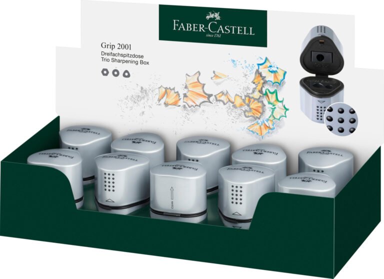 FABER-CASTELL TRIO SHARPENER SILVER 3 HOLE