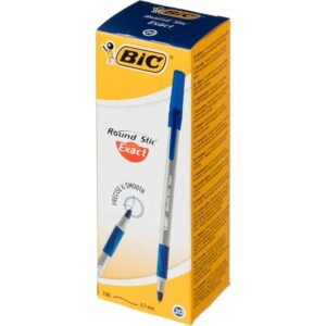 Bic Round Stic Exact Ball Pen Fine Blue (Pack of 20)