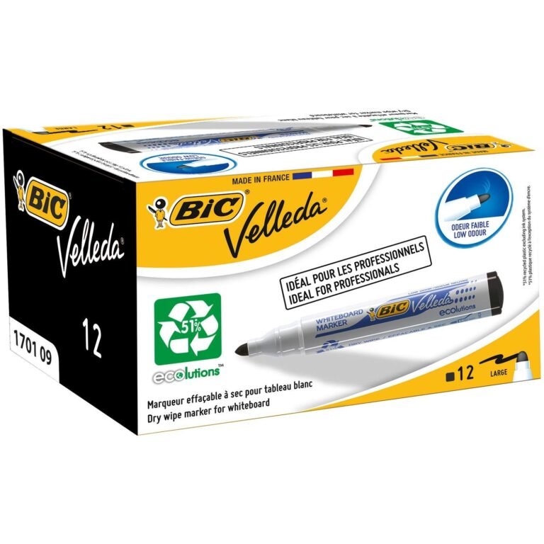 Bic 1701 Whiteboard Marker (F) Black (Pack of 12)