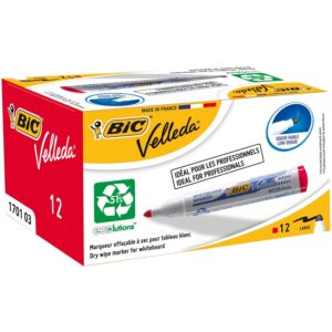Bic 1701 White Board Marker (F) Red (Pack of 12)