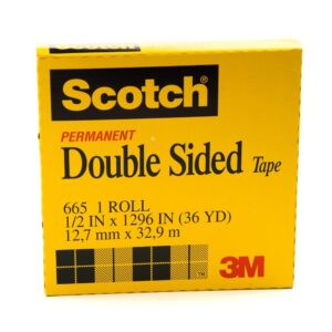 3M 665-1236 SCOTCH DBL.SIDED TAPE 1/2X36YARDS