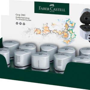 FABER-CASTELL TRIO SHARPENER RED / BLUE 3 HOLE