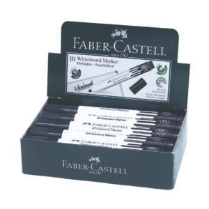 Faber-Castell WHITEBOARD MARKER CHISEL BOX OF 10PC BLACK