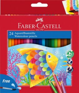 FC FISH DESIGN WATER COLOUR PENCILS 24 COLOUR