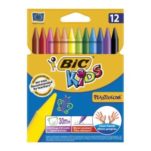 Bic Crayons Plastic ( 1 X 12 Pcs)