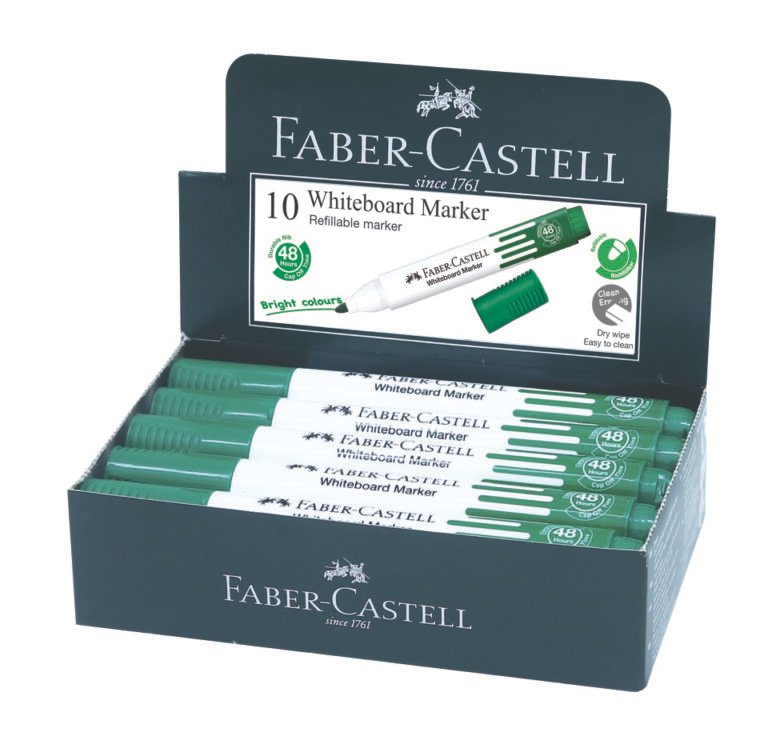Faber-Castell Whiteboard Marker Bullet Box Of 10PC Green
