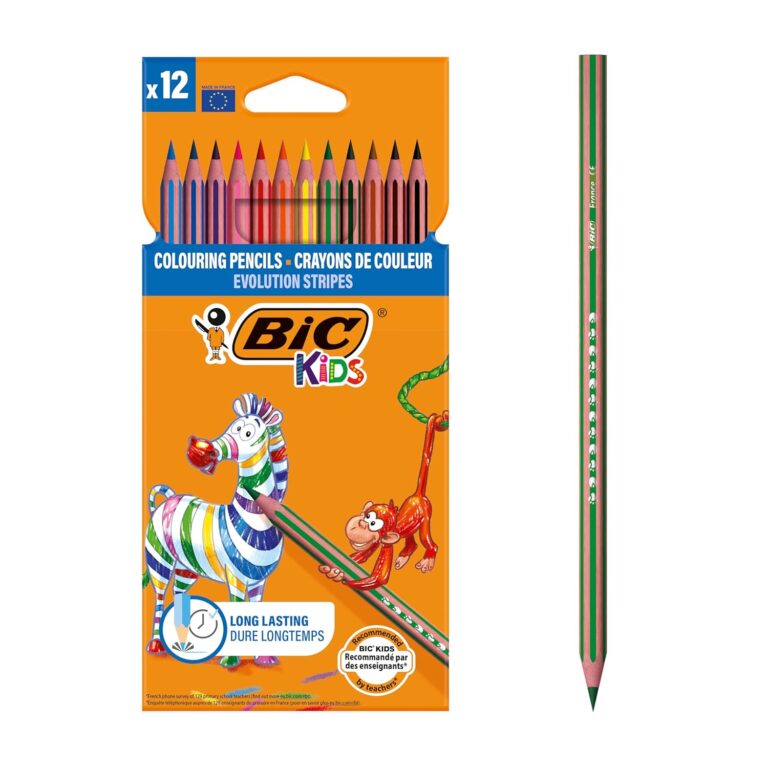 Bic Evolution Stripes Coloring Pencil(Pack of 12)