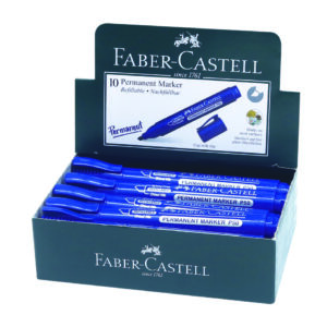FC PERMANENT MARKER CHISEL BOX OF 10PC BLUE