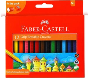 FABER-CASTELL GRIP PLASTIC CRAYONS 12 COLOR 90MM