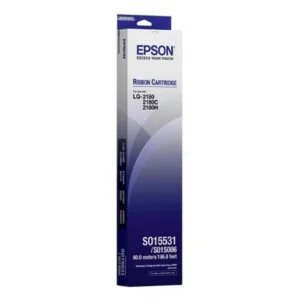 Epson LQ-2180 Black Ribbon Cartridge | Compatible with LQ2170/ LQ2180/ FX2170/ FX2180 – S015086