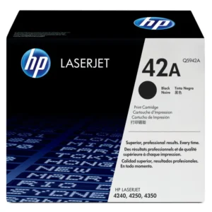 HP 42A Original Toner Cartridge for HP LaserJet 4240, 4250, 4350 Printer series – Black