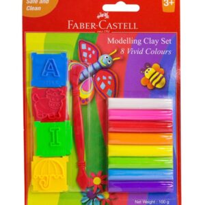 Faber-Castell Modelling Clay 100GM (8X12.5GM) + Accessories