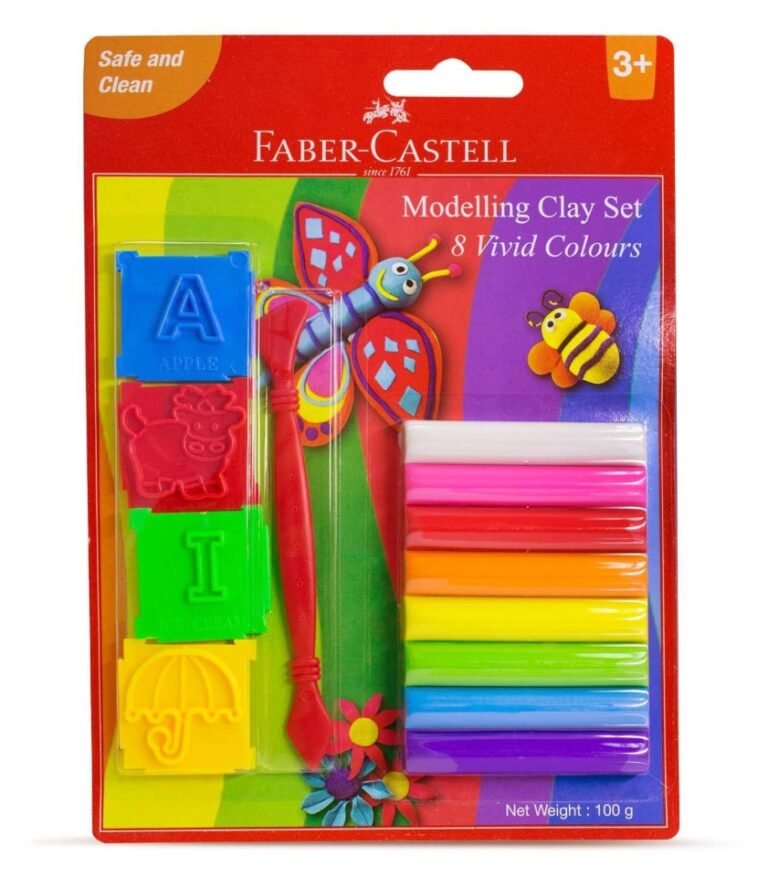 Faber-Castell Modelling Clay 100GM (8X12.5GM) + Accessories