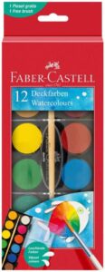 FABER-CASTELL WATERCOLORS 12 COLOR 30MM