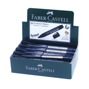 FC PERMANENT MARKER CHISEL BOX OF 10PC BLACK