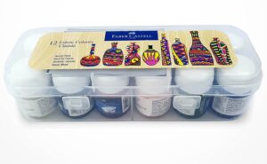 FABER-CASTELL FABRIC PAINT COLORS 12X10ML