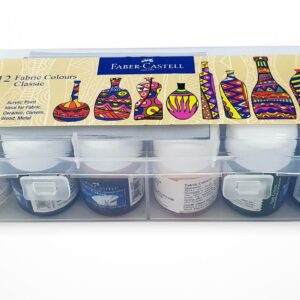 FABER-CASTELL FABRIC PAINT COLORS 12X10ML