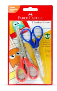 FABER-CASTELL STUDENT SCISSORS 3PC 5″
