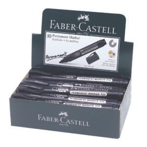 Faber-Castell Faber Castell Permanent Marker Bullet Box of 10pc Black