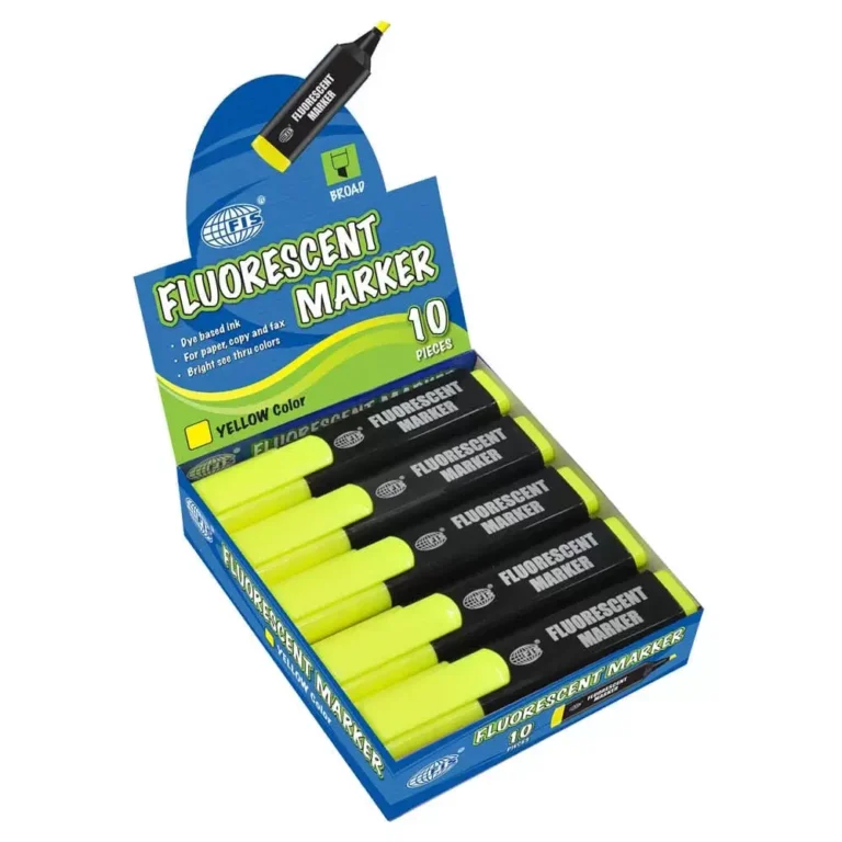 FIS FSFL05YL Fluorescent Markers, Yellow, 10 pieces