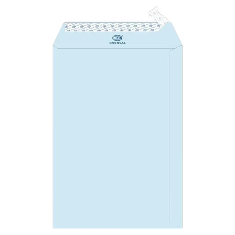 FIS FSEC8032PB50 Colour Envelopes Peel & Seal, 9 × 6 Inch, 80 gsm, 50 pieces, Pastel Blue
