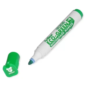 Artline Eco-Green Whiteboard Markers 2.0mm, Pack of 12 Pcs, Green Color, Polyester Fibre Tip, Bullet Style – ARMKEK-527GR