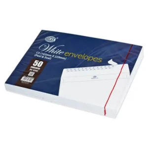 FIS White Envelope Peel & Seal, Pack of 50 Pcs. C5 (162 X 229 mm), 80 GSM – FSWE8026P50