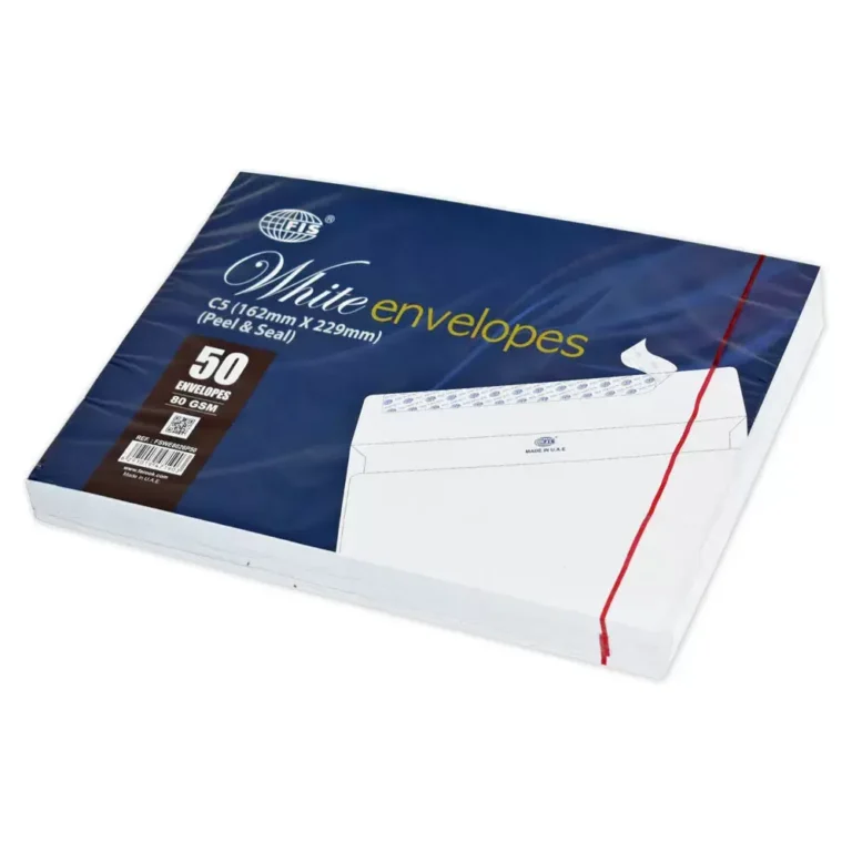 FIS FSWE8026P50 White C5 Envelopes, 162 × 229 mm, 80 gsm, Pack of 50