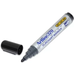 Artline Flip Chart Marker Fine, Pack of 12,  2.0mm, Black – ARMK370BK