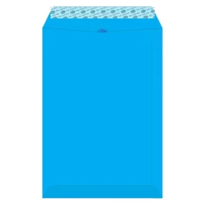 FIS Color Envelopes Peel & Seal, Neon Colors, Pack of 50 Pcs. Blue Color, C4 (324 x 229 mm), 80 GSM – FSEC8027PBBL50