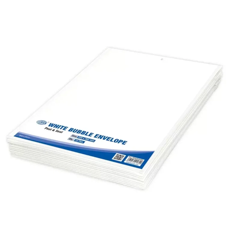 FIS FSAEW220265 White Bubble Envelopes, 220 × 265 mm, Pack of 12