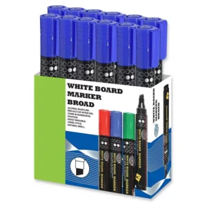 Fis White Board Markers Broad – 12 Pieces (blue) – FSMKWB04BL